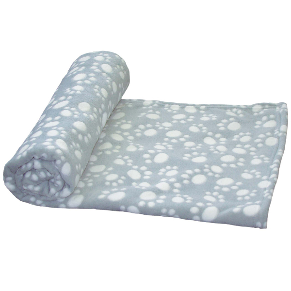 Nobby® Hunde Schlafplatz Fleece Plaid EMMI Classic Grau 75 x 100 cm - Mikrofaser