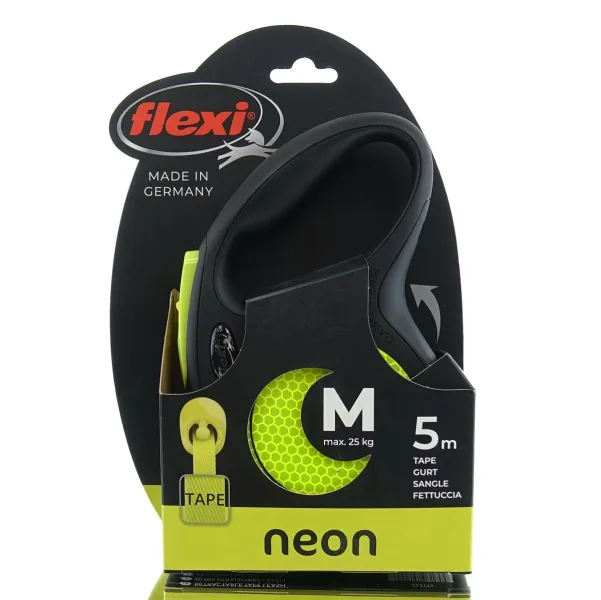 Nobby® Hunde flexi NEW NEON Gurt M Gelb 5 Meter