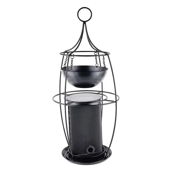 Nobby® Futtersäule mit Pflanzschale schwarz