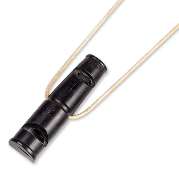 Nobby® Hunde Büffelhornpfeife Zwei-Ton Schwarz fürs Training 7 cm
