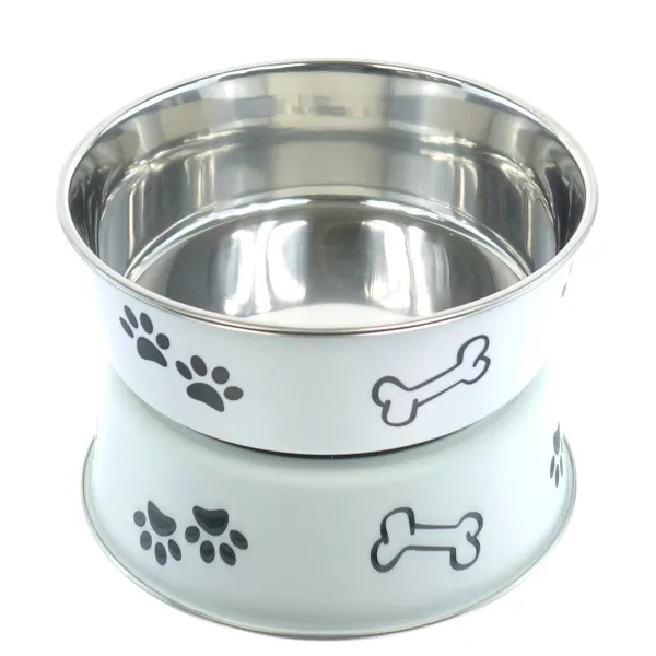 Nobby® Hunde Edelstahlnapf FUSION L Weiß rutschfest Ø 20 cm ca. 1.800 ml Nobby® Hunde Edelstahlnapf FUSION L Weiß rutschfest Ø 20 cm ca. 1.800 ml
