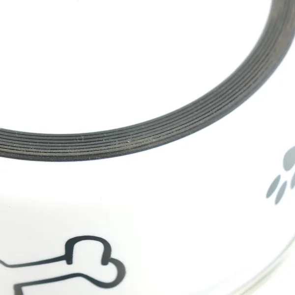 Nobby® Hunde Edelstahlnapf FUSION L Weiß rutschfest Ø 20 cm ca. 1.800 ml