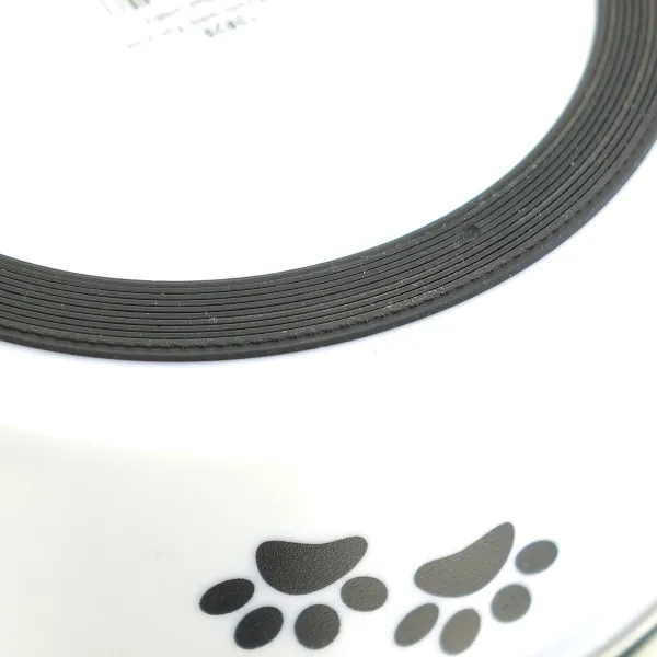 Nobby® Hunde Edelstahlnapf FUSION M Weiß rutschfest Ø 16 cm ca. 940 ml