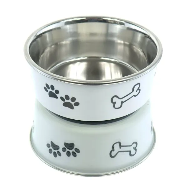 Nobby® Hunde Edelstahlnapf FUSION S Weiß rutschfest Ø 13 cm ca. 500 ml Nobby® Hunde Edelstahlnapf FUSION S Weiß rutschfest Ø 13 cm ca. 500 ml