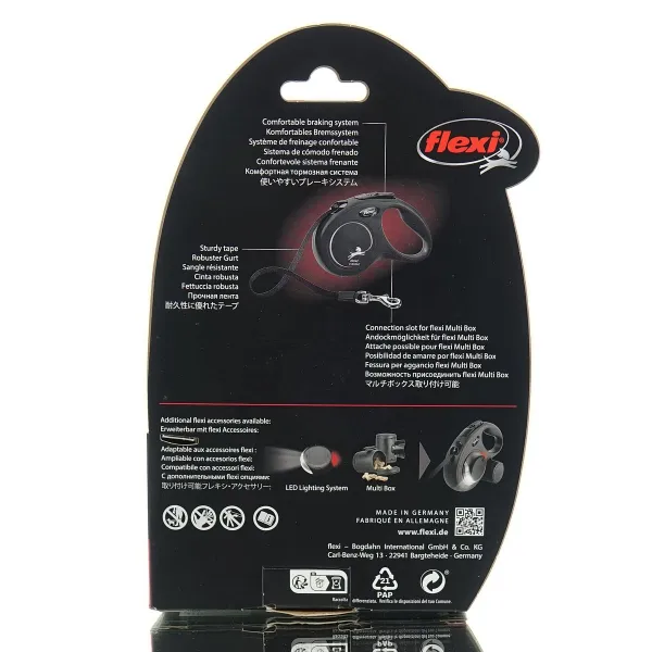 Nobby® Hunde flexi NEW CLASSIC Gurt S Schwarz 5 Meter