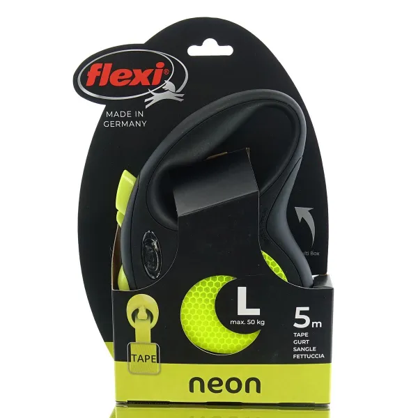 Nobby® Hunde flexi NEW NEON Gurt L Gelb 5 Meter