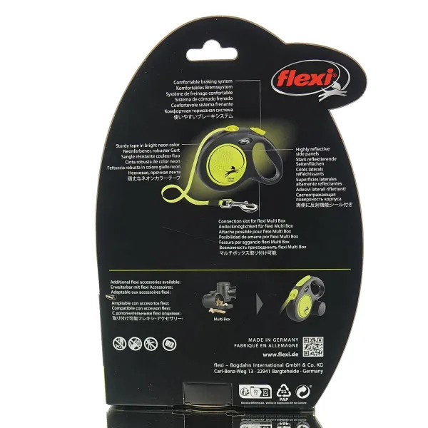 Nobby® Hunde flexi NEW NEON Gurt L Gelb 5 Meter