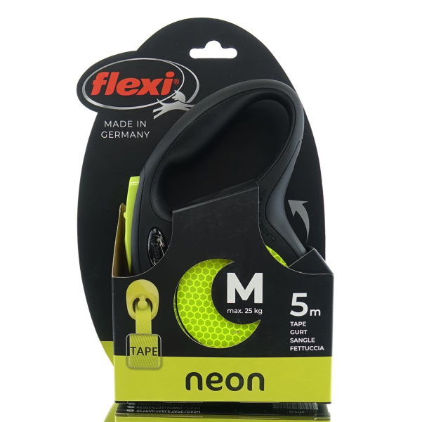 Nobby® Hunde flexi NEW NEON Gurt M Gelb 5 Meter
