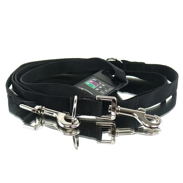 Nobby® Hunde Führleine Classic M-L  Schwarz 200 cm - Nylon