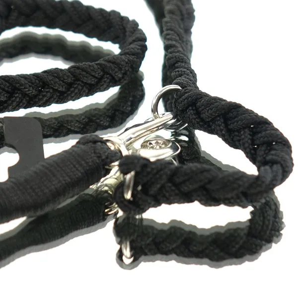 Nobby® Hunde Führleine Geflochten S-M Schwarz 200 cm - Nylon
