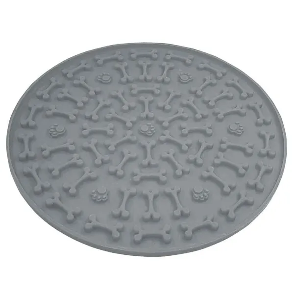 Nobby® Hunde Leckmatte Knochen Grau Ø 20 cm - Silikon Nobby® Hunde Leckmatte Knochen Grau Ø 20 cm - Silikon