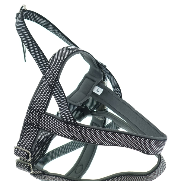 Nobby® Hunde Norwegergeschirr Classic Preno Royal L Schwarz & Weiß 60-76 cm - Nylon