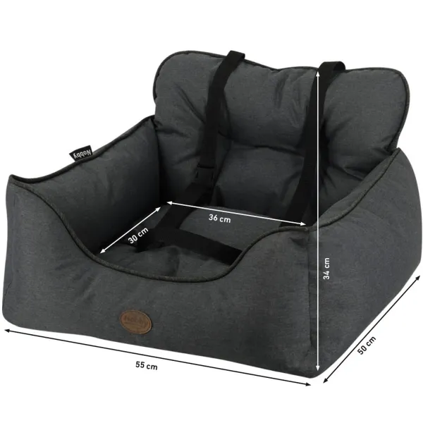 Nobby® Hunde Reisebett KADEK Grau 55 x 50 x 34 cm aus Mikrofaser