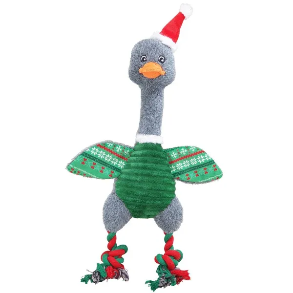 Nobby® Hunde Spielzeug Plüsch Xmas Gans Bunt 42 cm