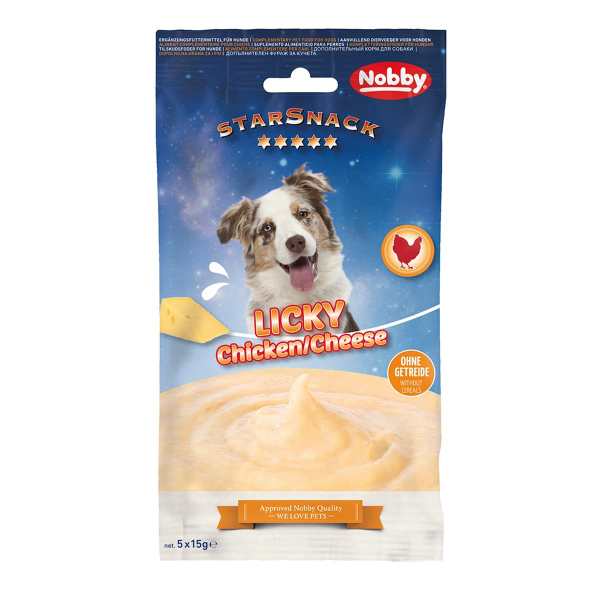 Nobby® Hunde StarSnack LICKY Chicken & Cheese  5 x 15 g