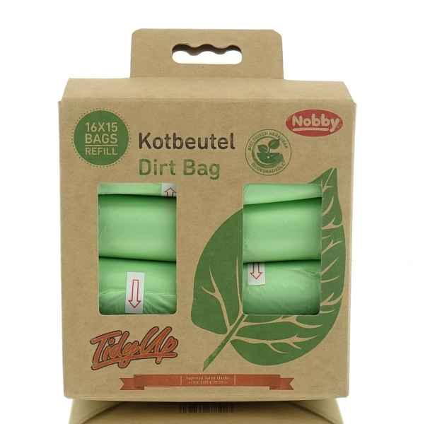 Nobby® Hunde TidyUp Kotbeutel Grün biologisch abbaubar 16 Rollen á 15 Beutel