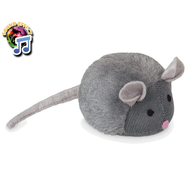 Nobby® Katzen Plüsch Maus mit Stimme 15 cm