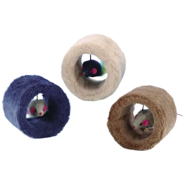 Nobby® Katzen Plüsch Rolle farbig sortiert Ø 7 x 9 cm