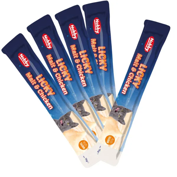 Nobby® Katzen StarSnack LICKY Malt & Chicken 5 x 15 g