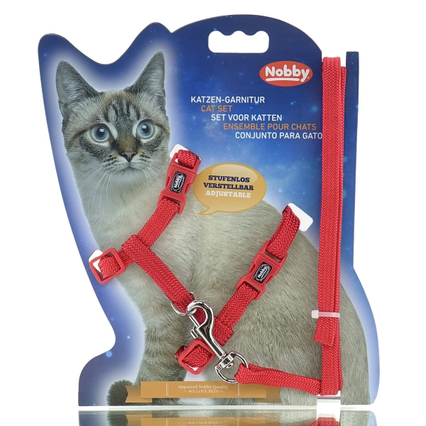 Nobby® Katzengarnitur Nylon rot