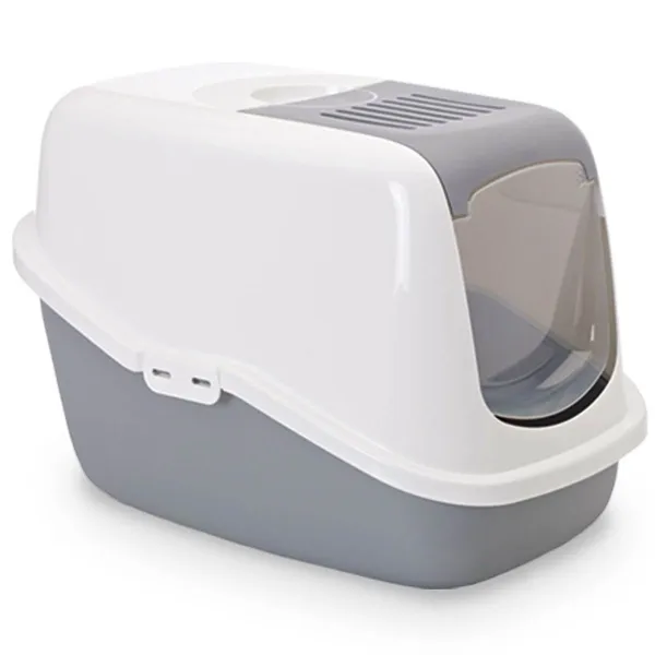 Nobby® Katzentoilette NESTOR grau / weiß 56 x 39 x 38,5 cm