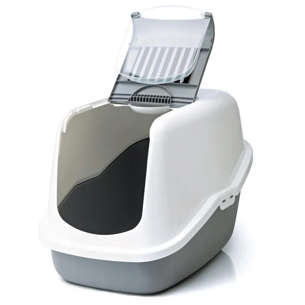Nobby® Katzentoilette NESTOR grau / weiß 56 x 39 x 38,5 cm