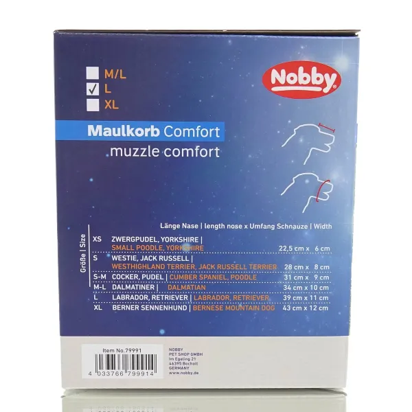 Nobby® Maulkorb Comfort L Umfang 39 cm Länge 11 cm