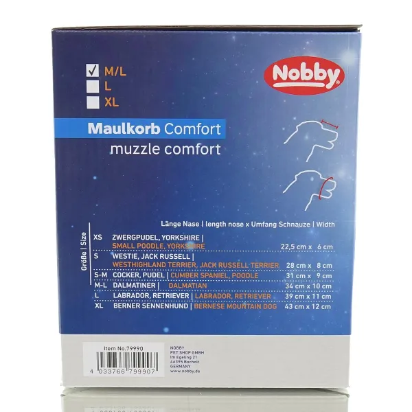 Nobby® Maulkorb Comfort M-L Umfang 34 cm Länge10 cm