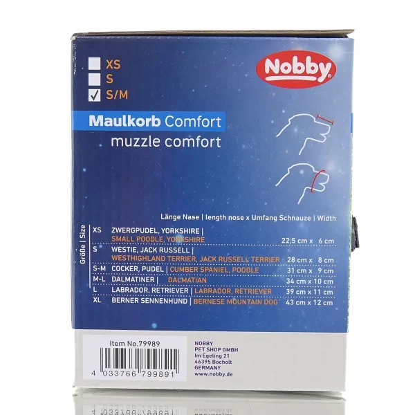 Nobby® Maulkorb Comfort S-M Umfang 31 cm Länge 9 cm