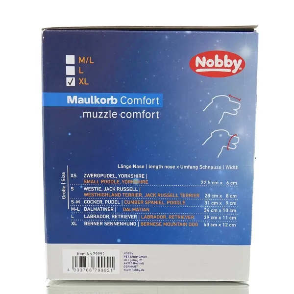 Nobby® Maulkorb Comfort XL Umfang 43 cm Länge 12 cm