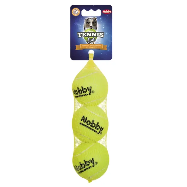 Nobby® Tennisball M 6,5 cm, 3er Netz