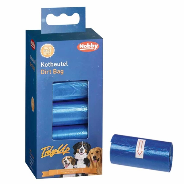Nobby® Hunde TidyUp Kotbeutel Blau 4 Rollen á 15 Beutel