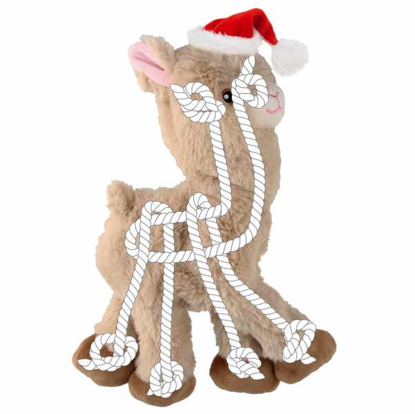 Nobby® Xmas Plüsch Alpaka mit Seil innen 30 cm
