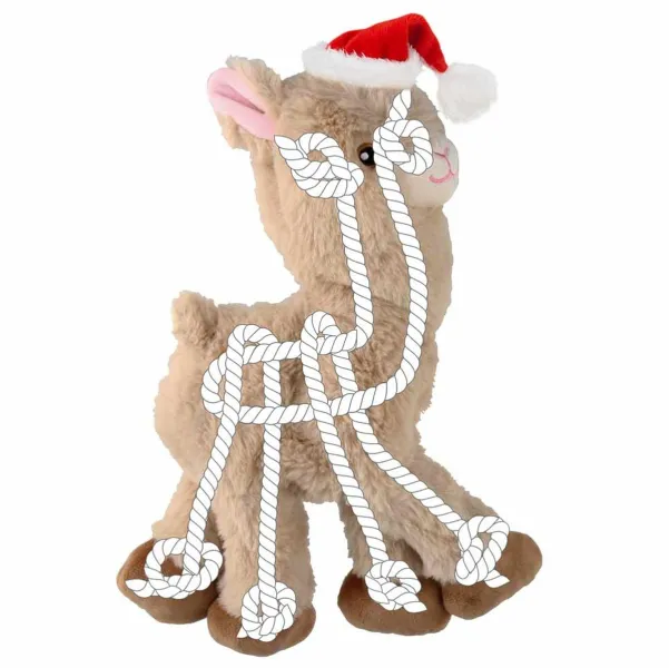Nobby® Xmas Plüsch Alpaka mit Seil innen 30 cm