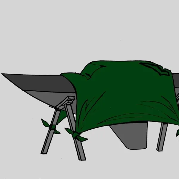 NOOR® Gewebe-/Abdeck-Plane Easy 4 x 6 m, 90 g/m², Grün