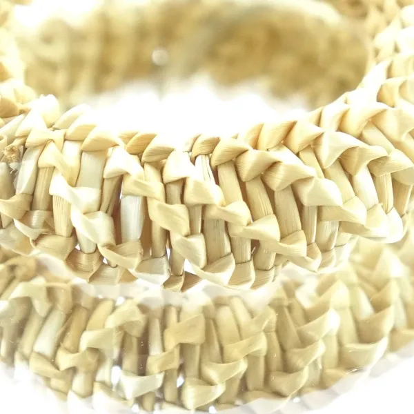 Ornament Strohring-Anhänger Natur Ø 9 cm