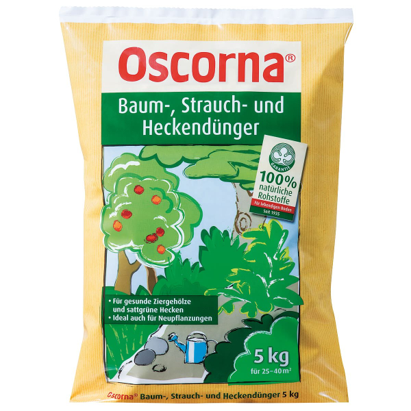 Oscorna® Baum-, Strauch- und Heckendünger für 25 bis 40 m² - 5 kg