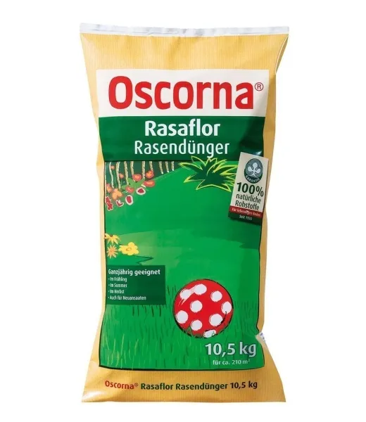 Oscorna® Rasaflor Rasendünger für ca. 210 m² - 10,5 kg Oscorna® Rasaflor Rasendünger für ca. 210 m² - 10,5 kg