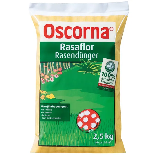 Oscorna® Rasaflor Rasendünger für ca. 50 m² - 2,5 kg
