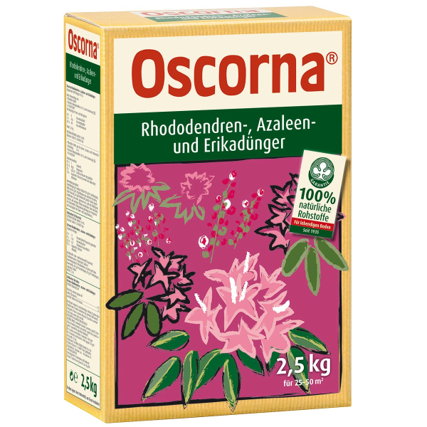 Oscorna® Rhododendren-, Azaleen- und Erikadünger für 25 bis 50 m² - 2,5 kg