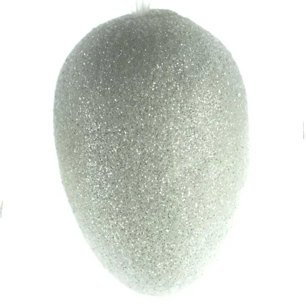 Oster-Deko Dekoeier Weiß mit Glitter 8 cm - 4er Set