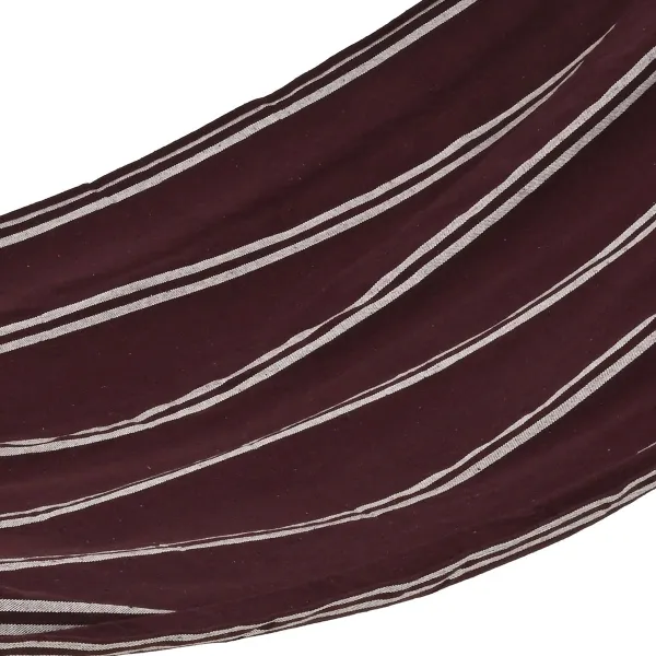 outdoor living Hängematte Lila mit wollweißen Streifen 200 x 100 cm - Polyester-Baumwolle