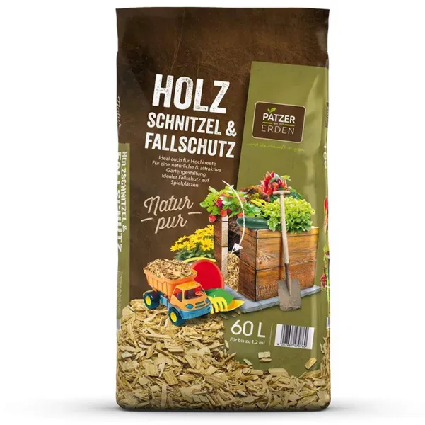 PATZER NATUR PUR Holzschnitzel & Fallschutz - 60 Liter