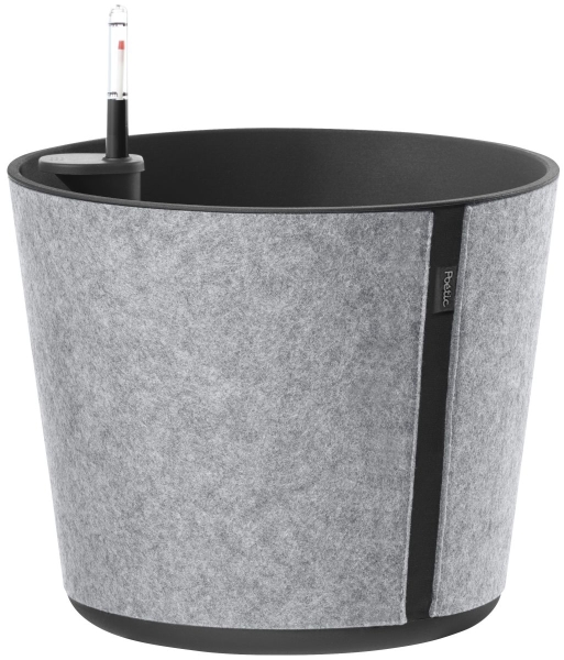 Poétic CASA SLEEVE Blumenkübel Ash grau rund Ø 26,2 cm - Kunststoff & Vlies