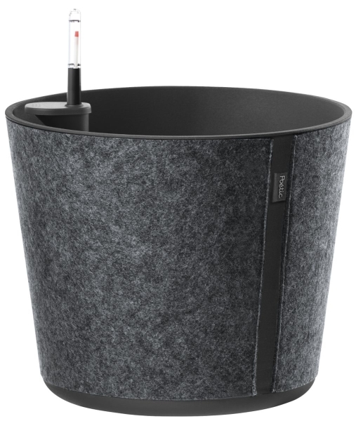 Poétic CASA SLEEVE Blumenkübel Slate anthrazit rund Ø 26,2 cm - Kunststoff & Vlies