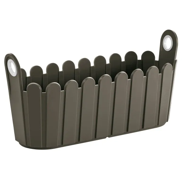 Poétic LANDHAUS Jardinière Rauchbraun 39 x 15 cm - Kunststoff