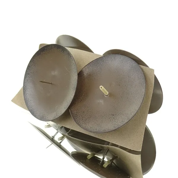 POSIWIO Adventskranz - Kerzenhalter Braun Ø 8 cm im 4er Pack - Metall