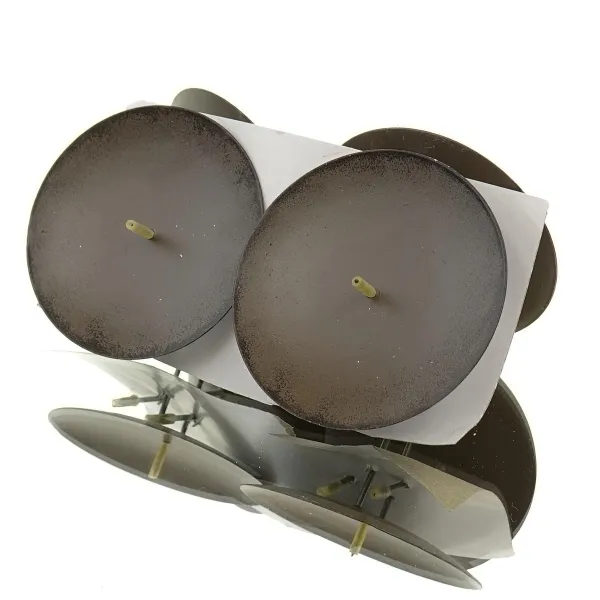 POSIWIO Adventskranz - Kerzenhalter Braun Ø 9 cm im 4er Pack - Metall