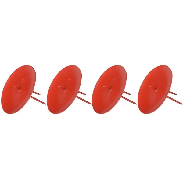 POSIWIO Adventskranz - Kerzenhalter Rot Ø 8 cm im 4er Pack - Metall