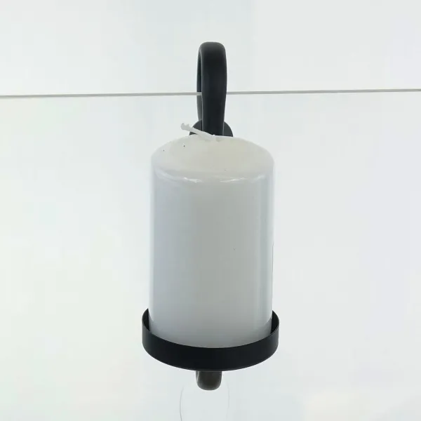 POSIWIO Aufsteck - Kerzenhalter Schwarz Ø 6,5 cm 14,5 cm - Metall